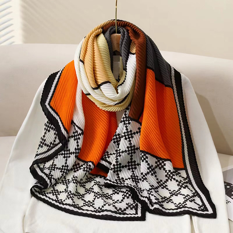 2022 new pattern Cotton and hemp Silk scarf fashion Versatile Sunscreen Shawl Autumn and winter printing keep warm scarf wholesale