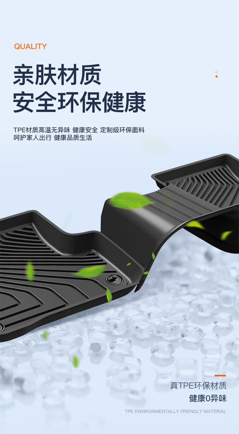 Suitable for 4-generation Emgrand Foot Pad 25 TPE 4-generation Main Driving Single Car Supplies Interior Decoration New
