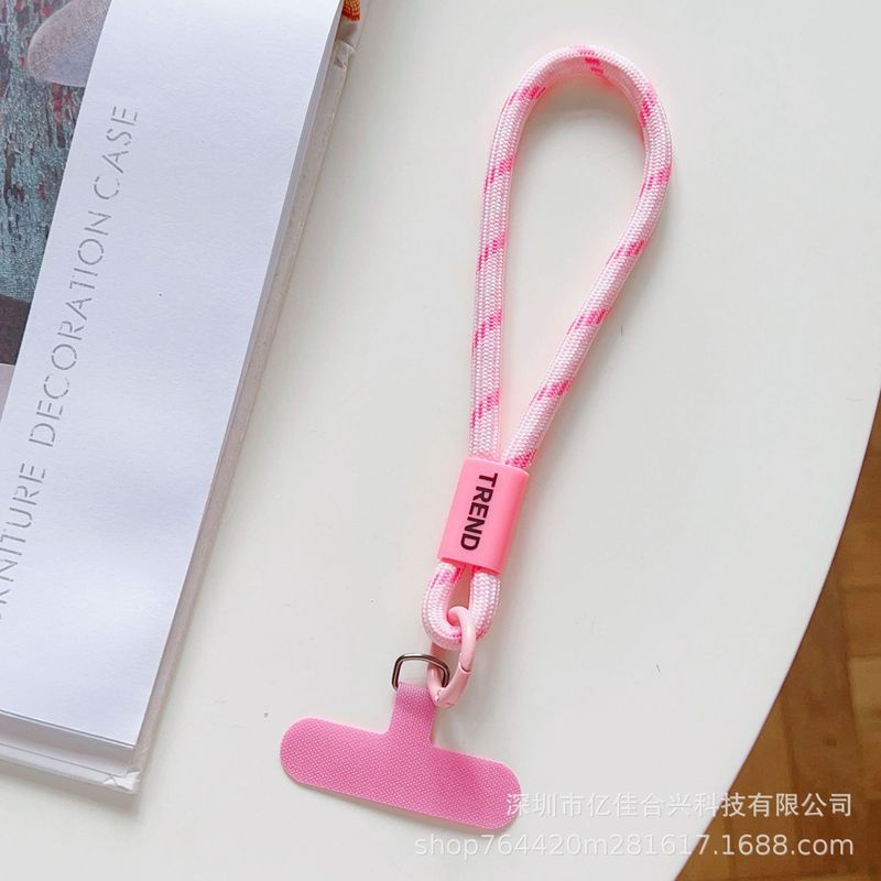 短款可调节锁扣手绳防丢垫片通用手机挂绳户外出行简约涤纶手腕绳|undefined