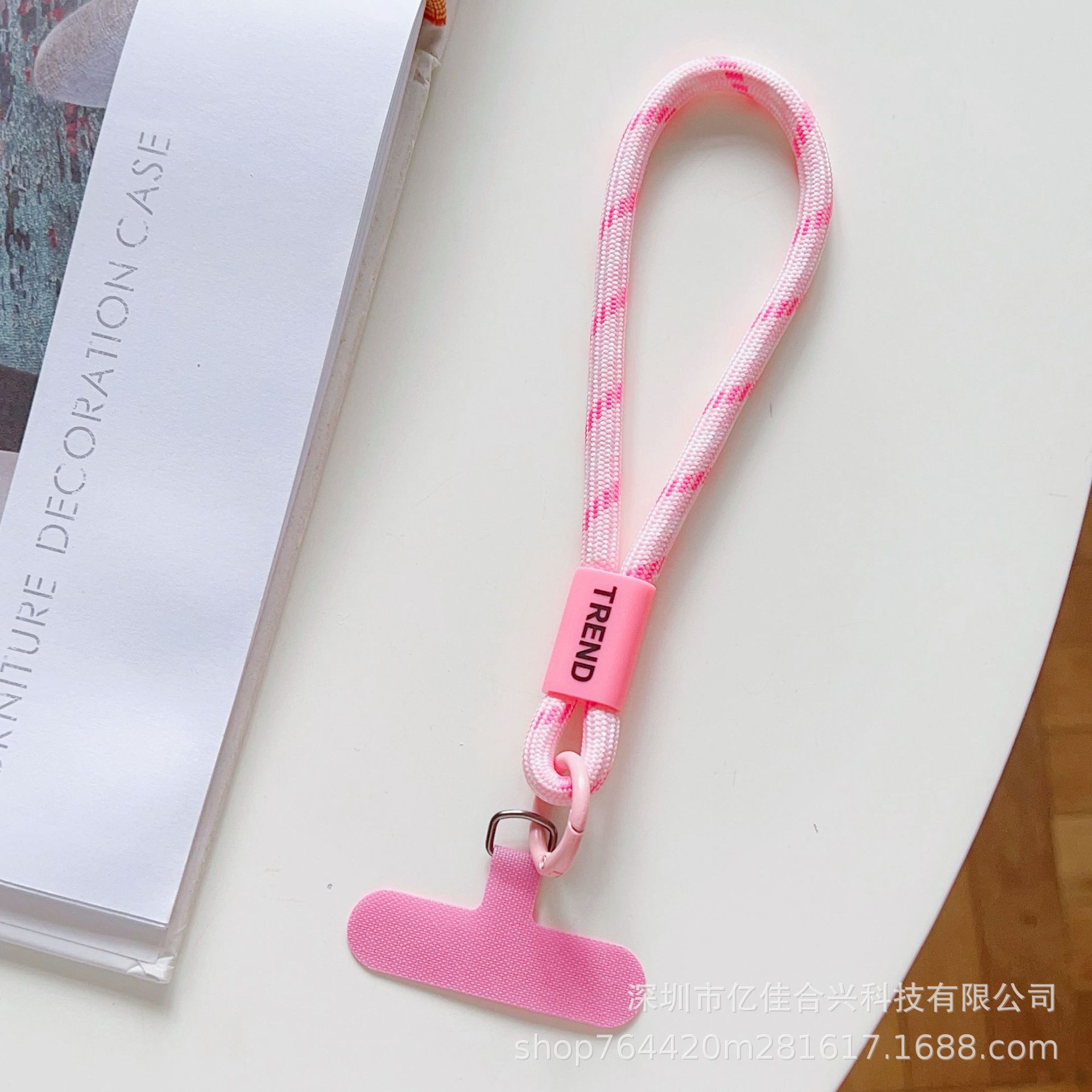 Corto ajustable hebilla de mano anti-pérdida junta de cuerdas de muñeca de poliéster simple de viaje al aire libre