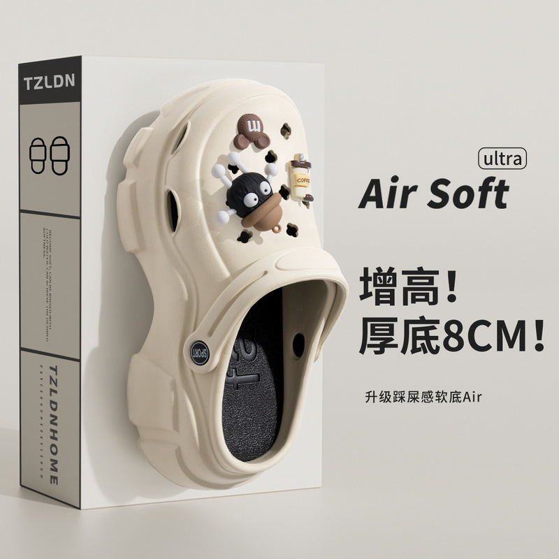 Pregnant Women's Anti-Slip Clogs, Women's 2026 New Summer Beach Outdoor Thick-Soled Clogs, Half-Slippers