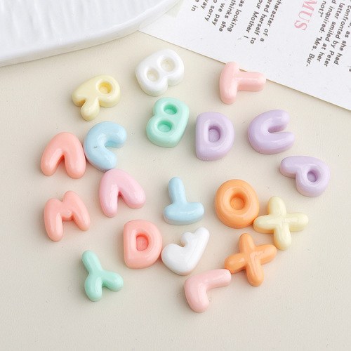 Cartoon DIY resin accessories, decorations, mini letters, cream glue hair clips, phone cases, shoe buckles, keychains, pendants