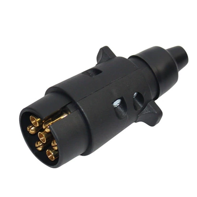 7-Core Plastic Plug 7-Core Plug Socket Trailer Plug Trailer Connector Trailer Accessories 12V European Style (Digər kuzov və aksesuarlar) - black-qr1311