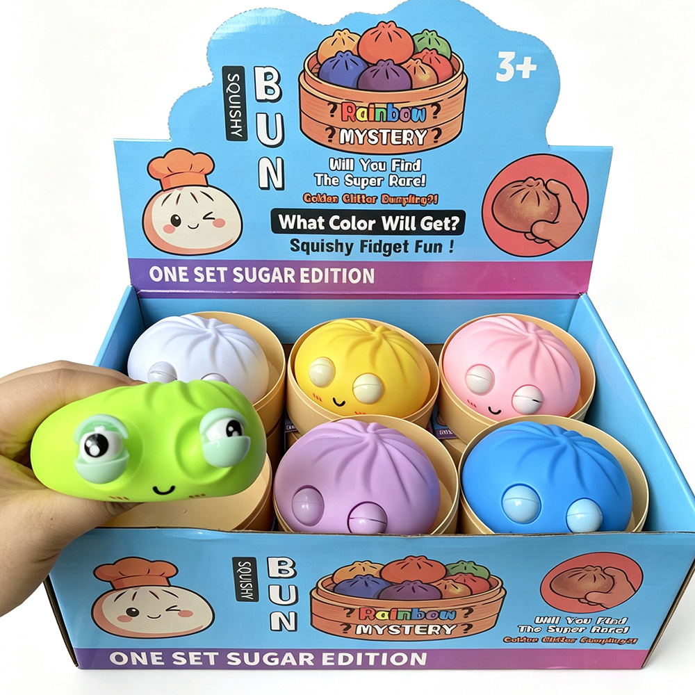 Bollos entrecerrados mezclados en 6 colores