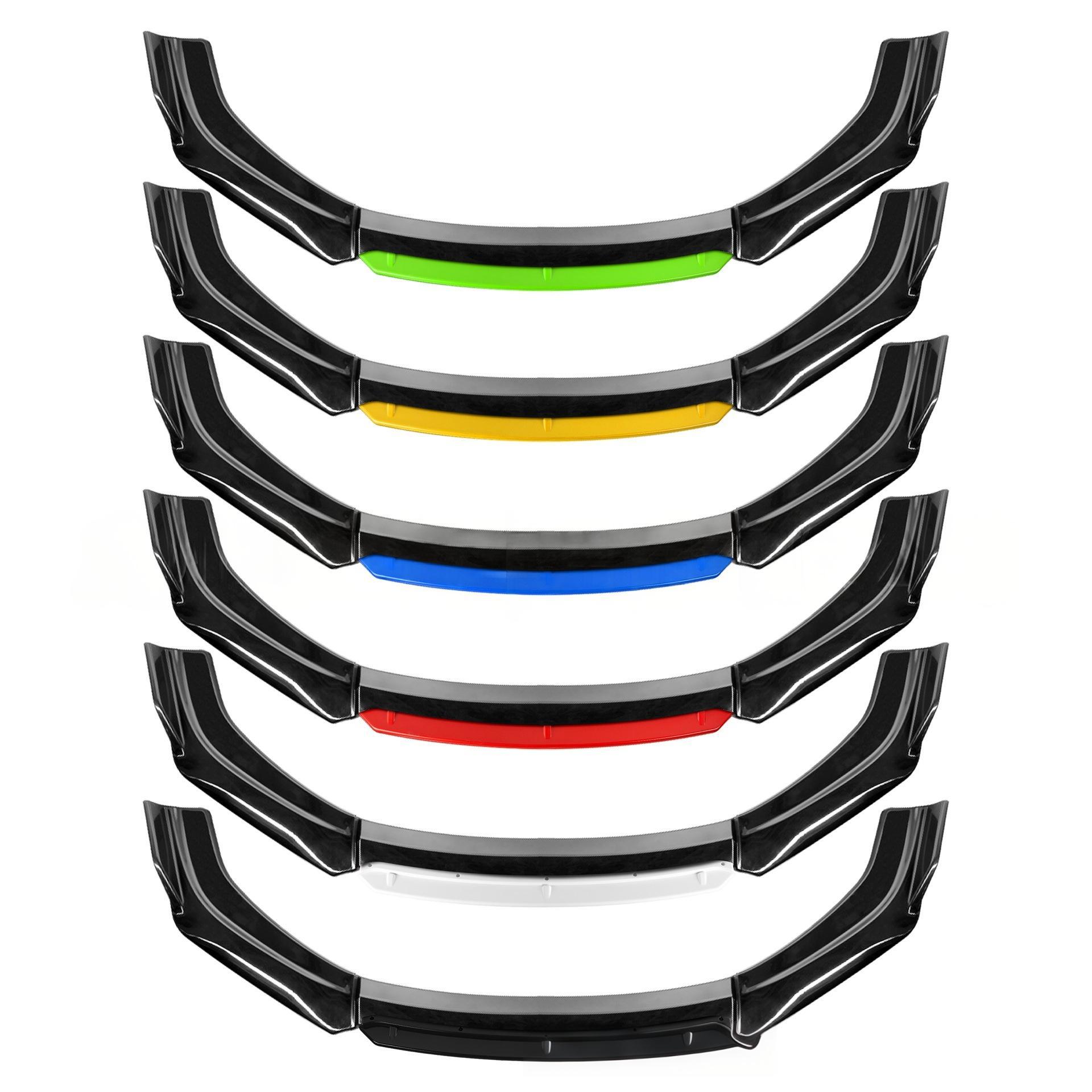 Source Manufacturer Car Universal Front Shovel Modified Large Surround Front Lip Anti-Collision Spoiler Multi-Color Four-Section Front Shovel