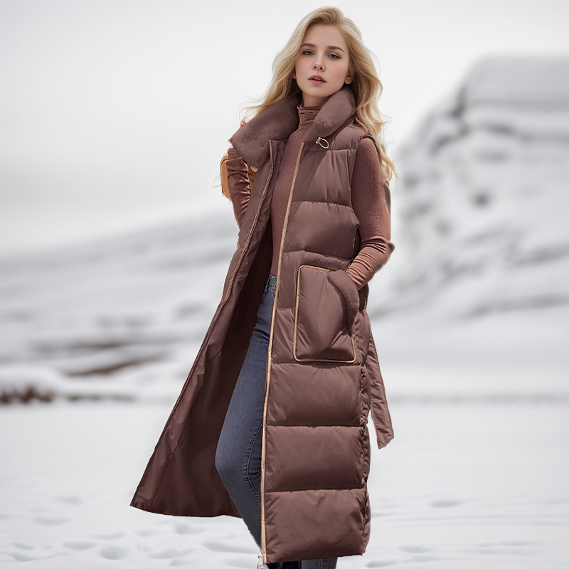 Abbigliamento da donna, giacca lunga e calda in cotone, gilet per donna, 2024, nuovo stile, moda, fascia alta in cotone, giacca calda snellente_voghion.com