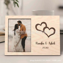 婚礼周年纪念木质相框定制名字桌面摆件情侣夫妻结婚礼物周年礼物