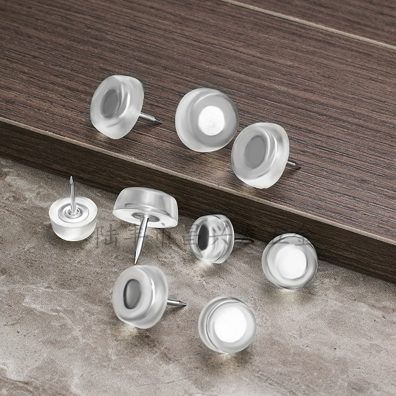 Круглый ПВХ однослойный толстый гвоздь для ног завод прямой шкаф диван-стол и стул нескользящий бесшумный прозрачный гвоздь для ног