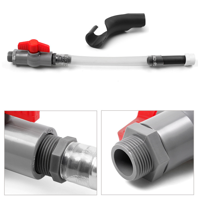 Racing fuel filling hose with ball valve closing hose kit fuel tank refueling lead pipe elbow Holder