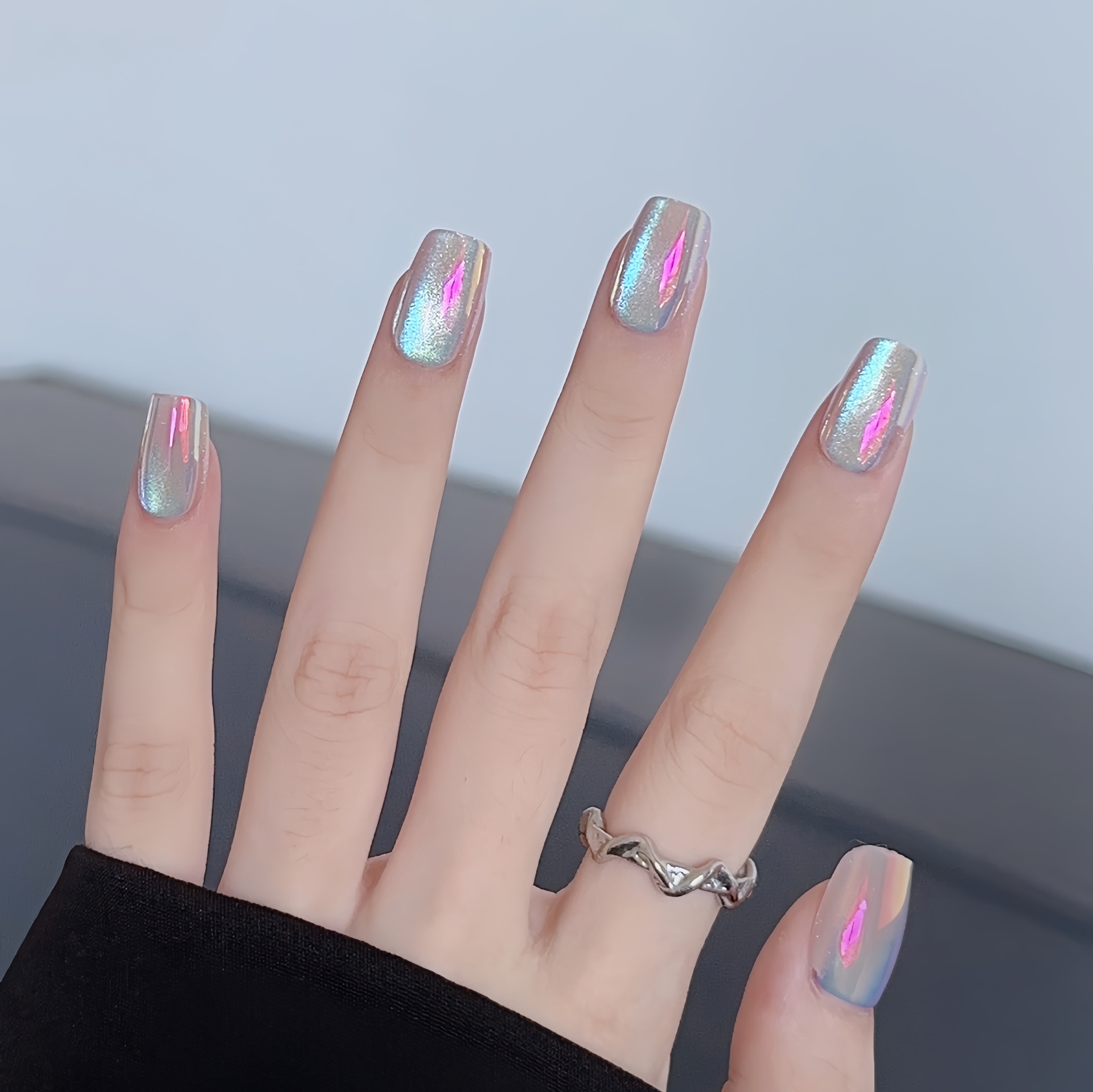 Hecho a mano un 30 pieza de fototerapia desgaste armadura Aurora deslumbrante ojo de gato uñas pieza de uñas extraíble