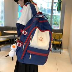 Backpack for Girls, Ins Style, Korean Version, High Capacity Double Shoulder Bag, Colorful Collision, Casual and Simple Backpack for Middle and High School Students