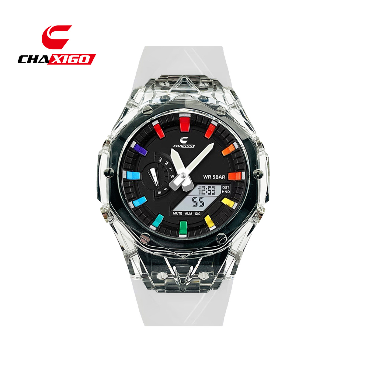 CHAXIGO nuevo estilo de moda transparente día a día viaje viaje práctico reloj impermeable