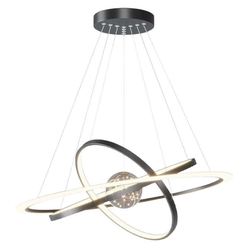 [Selección estricta] lámpara de lámpara moderna y simple estrella de mesa de lujo ligera y creativa lámpara de anillo de atmósfera doméstica