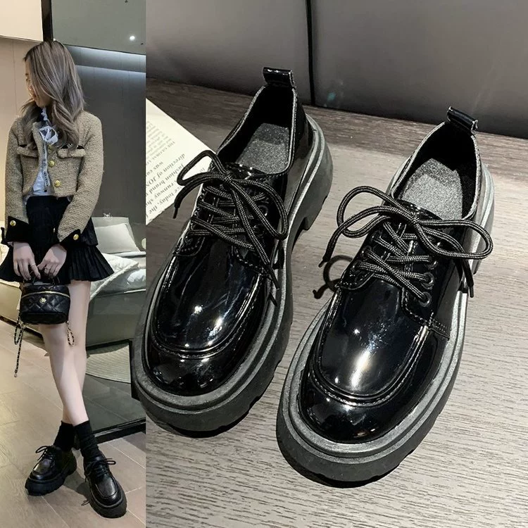 2023 новые винтажные нишевые лоферы на толстой подошве, однослойная обувь на толстом каблуке, Женская Повседневная универсальная Маленькая кожаная обувь, женская обувь