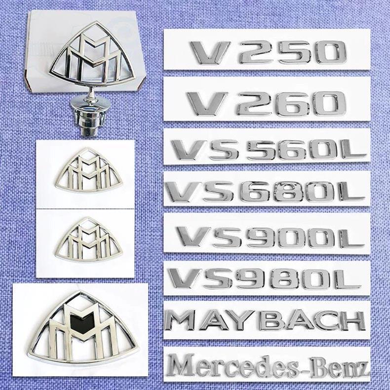 Suitable for Mercedes-Benz Vito V260, modified with Maybach hood emblem, rear emblem, VS680 lettering, and MAYBACH side emblem