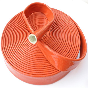 Silicone rubber high temperature resistant pipe fire insulation fire-resistant hose cable flame retardant fire casing glass fiber insulation pipe