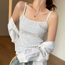 H866严选印花吊带田园BM风碎花小背心女修身内搭露背上衣四季可穿