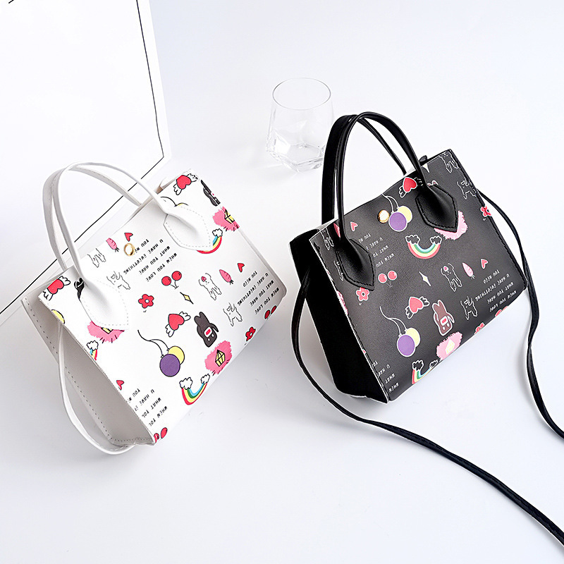 A generation of small fresh flower printed handbag summer new bow shoulder slung bag mobile phone bag