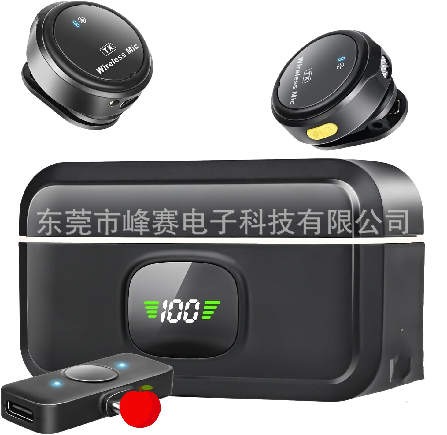 Micrófono de clip de cuello inalámbrico K1K9 K15 uno a dos teléfono móvil transmisión en vivo grabación al aire libre micrófono de radio micrófono de reducción de ruido