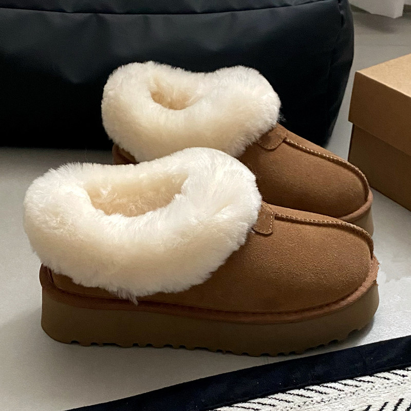 Bottes de neige à semelles épaisses pour femmes, modèle 2026, bottes basses chaudes et épaisses en coton doublées de peau de mouton, nouveau style hivernal U,G,G_voghion.com