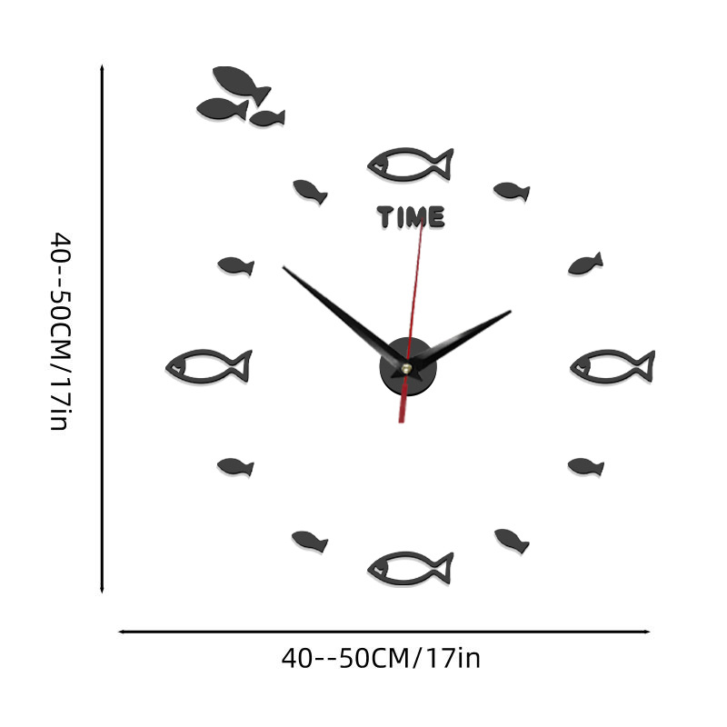 Reloj de pared DIY CLOCK para sala, espejo de gran tamaño, diseño de moda estereoscópico/caricatura, estilo nórdico