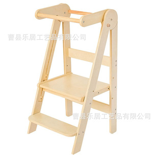 Factory Direct Supply children's wooden footstool kitchen helper with foldable function learningtower