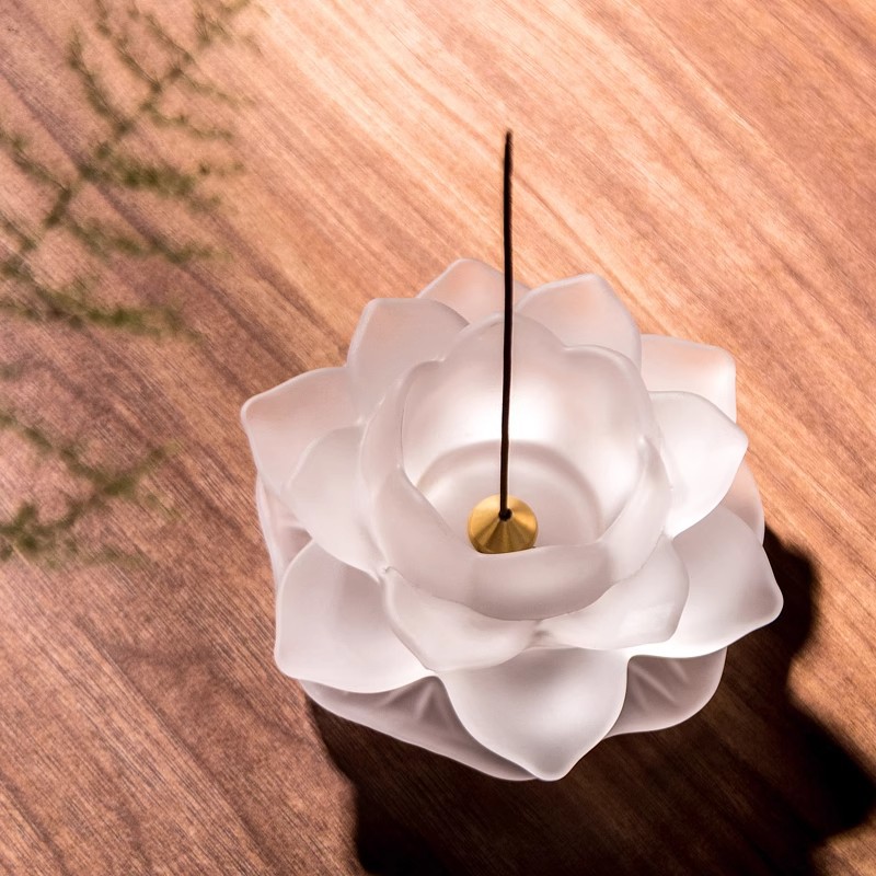 香线香插香炉熏香檀香炉家用室内莲花座香盘香座香插香托香薰炉跨