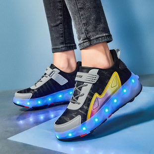 New Children's Lizo Shoes Boys Lizo Shoes Double Wheel Student Roller Skate Four Wheel Sports Roller Skate Shoes Girls' Shoes