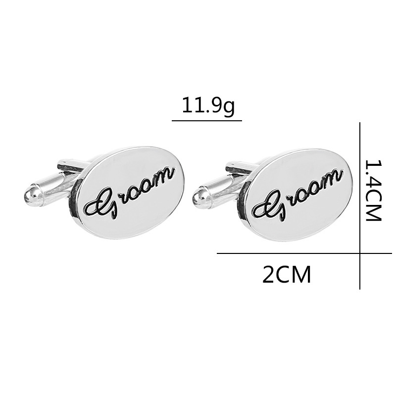 Fashion Lettering Cufflinks High Quality Alloy Drip Oil Letters Shirt Dress Cufflinks display picture 18