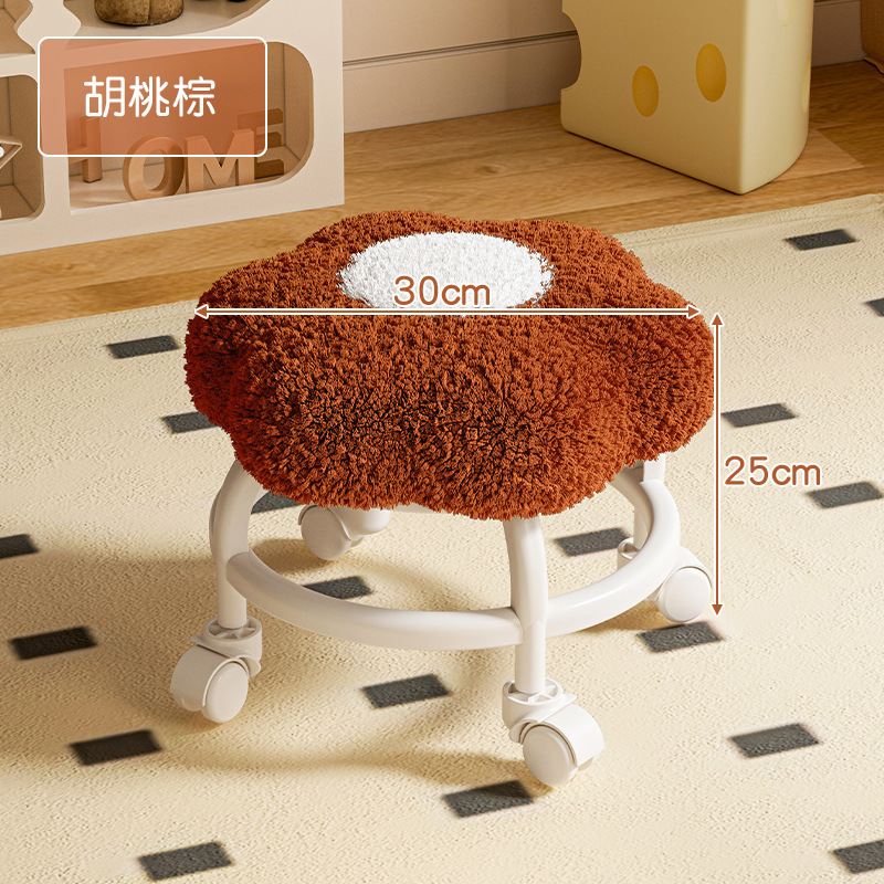 Rueda universal taburete pequeño polea taburete bajo sala de estar móvil sofá taburete mesa de centro taburete paquete blando taburete bajo taburete para cambiar zapatos en la puerta