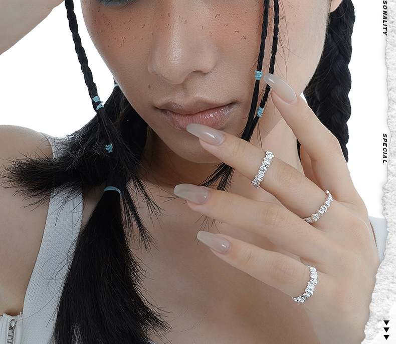 Simple Style Geometric Sterling Silver Plating Rings 1 Piece