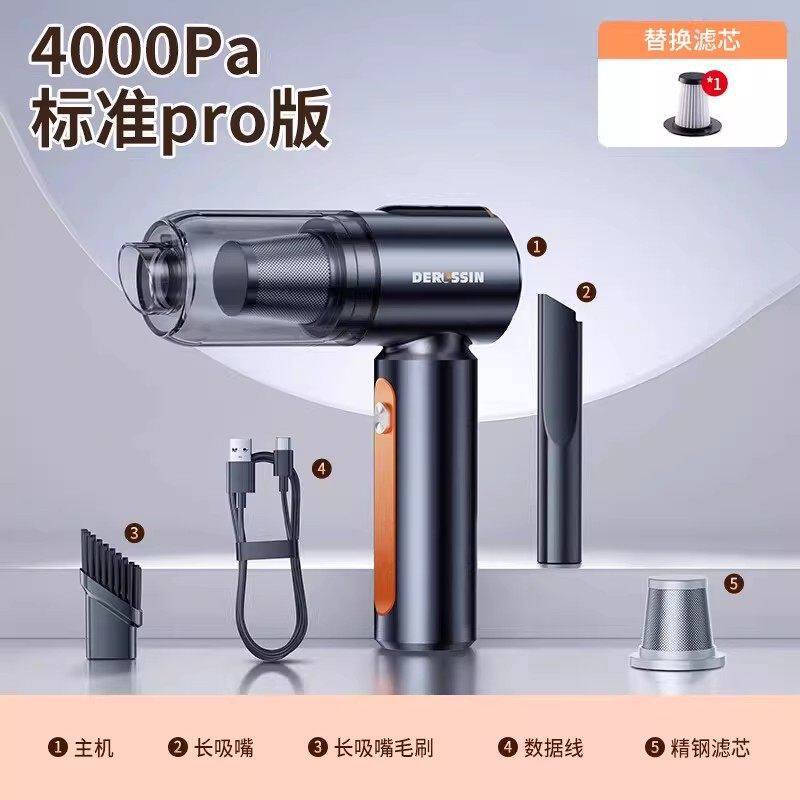 Qìchē Car Vacuum Cleaner Cordless Handheld Portable (Tozsoranlar) - 4000pa-standard-pro-version-filter-element1-super-fast-chargesuction-blow-charge-draw-4-in-1