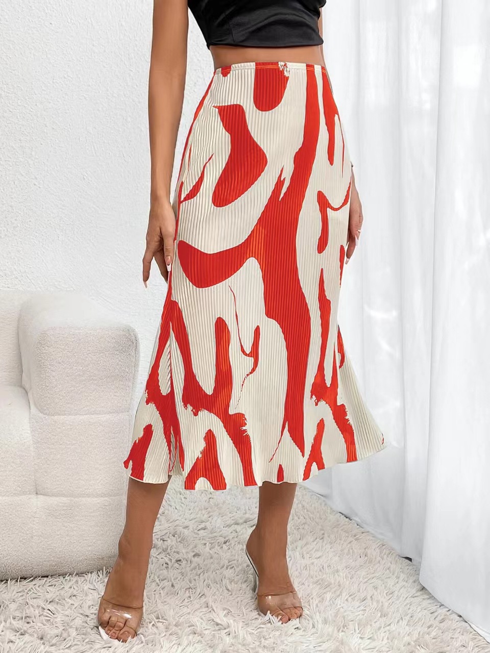 Chic Zebra Print Skirt