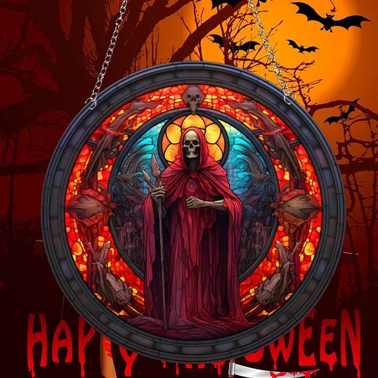 Transfronterizo serie de Halloween acrílico captador de sol artesanía decoración creativa colgante acrílico disco