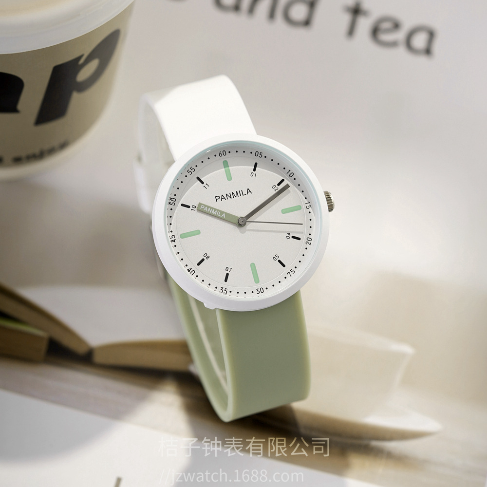 Pamela Silicone Watch Women's Special for Students Girls High School Students Junior High School Students Women's High Color Value Watch Sports Waterproof
