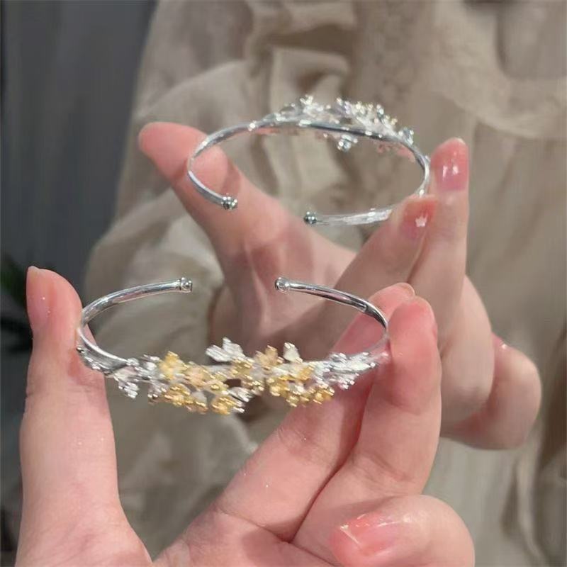 "Osmanthus" New Chinese Style Flower Bracelet Spring and Summer New High-end Light Luxury All-match Girlfriend Gift Bracelet