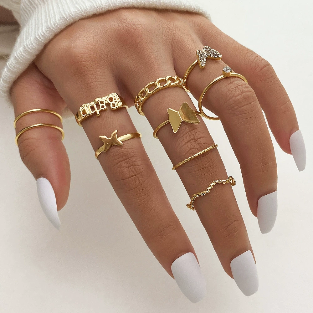 (Cross-border trading), multi-joint ring, set pearl solar-powered, 23 pieces