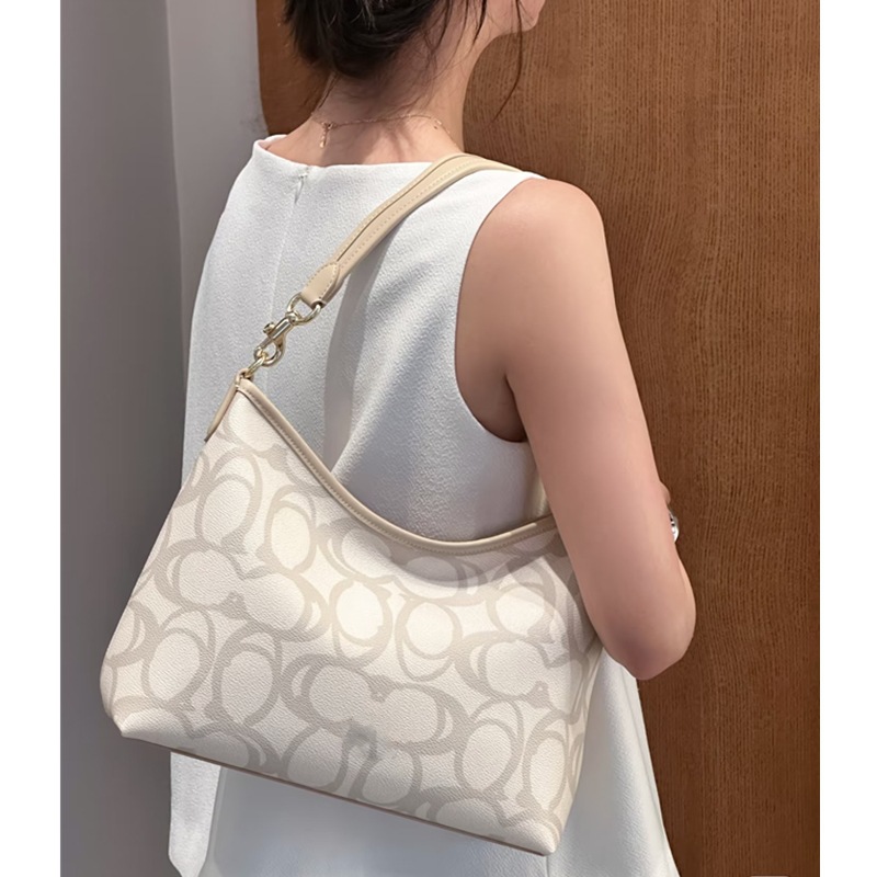 2025 New Laurel Wander Bag Classic Monogram Hobo Shoulder Bag Large Capacity Denim Blue Tote Bag For Women - Thumbnail 3