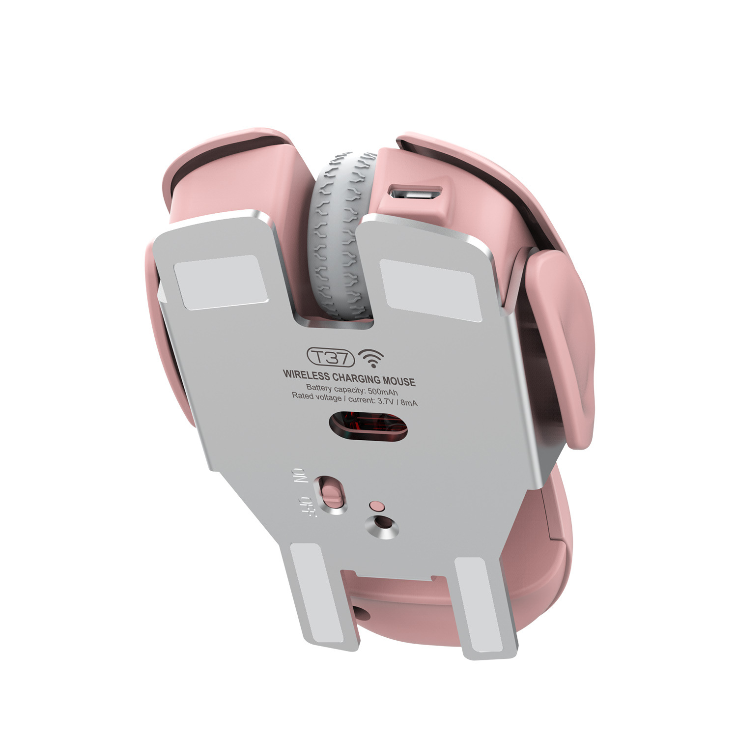 Mysz bezprzewodowa 2.4G, 3. bieg 1600 DPI, regulowana 4D, elegancka faktura UV, wbudowana bateria 500 mAh, wygodny uchwyt_voghion.com