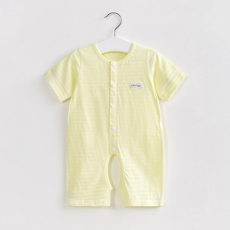 Bebé mono verano delgada recién nacido Ropa aire acondicionado entrepierna abierta mameluco manga corta masculina y femenina Bebé Ropa de verano