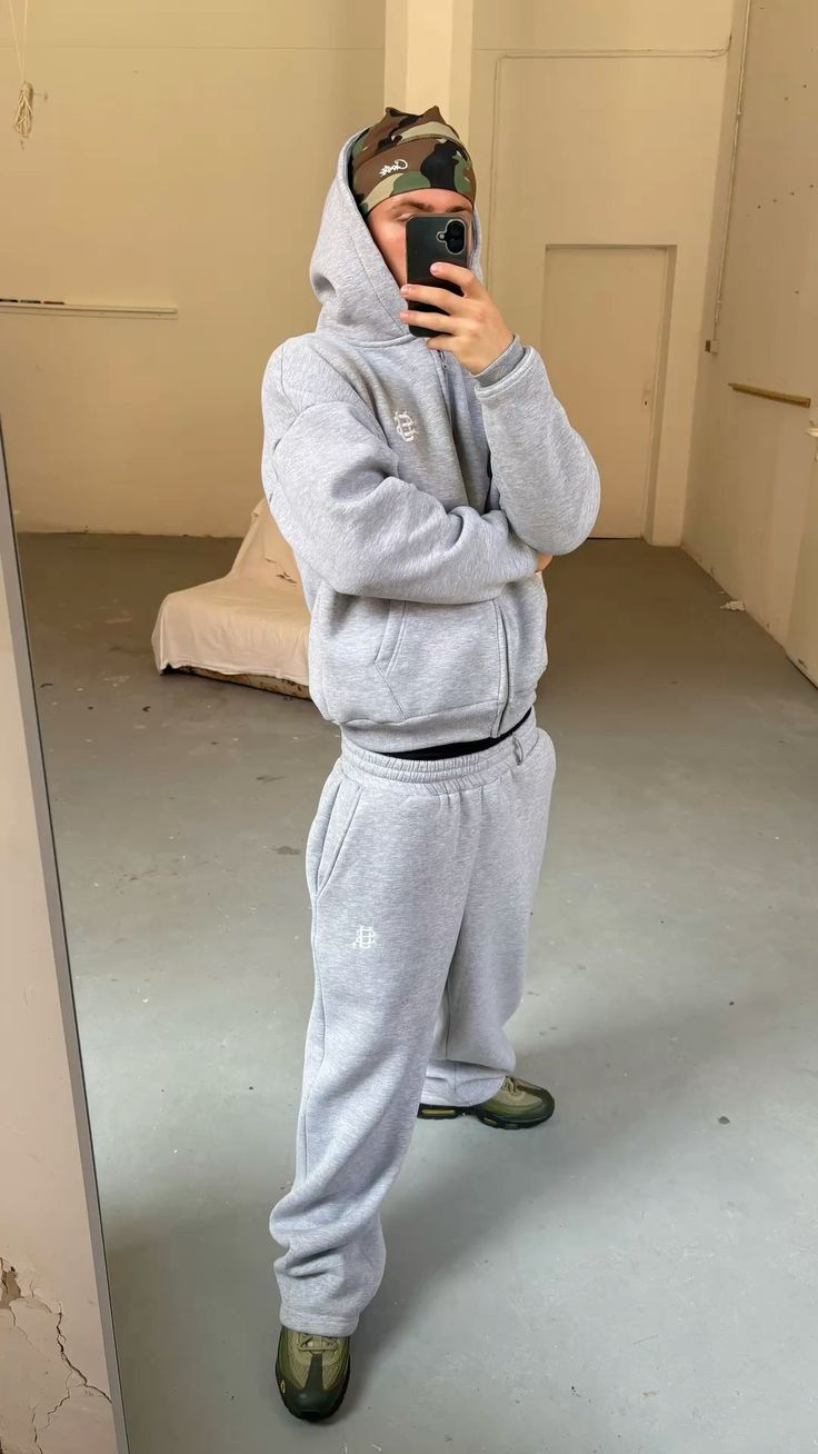 Unbranded Tracksuit Set 2-Piece Grey