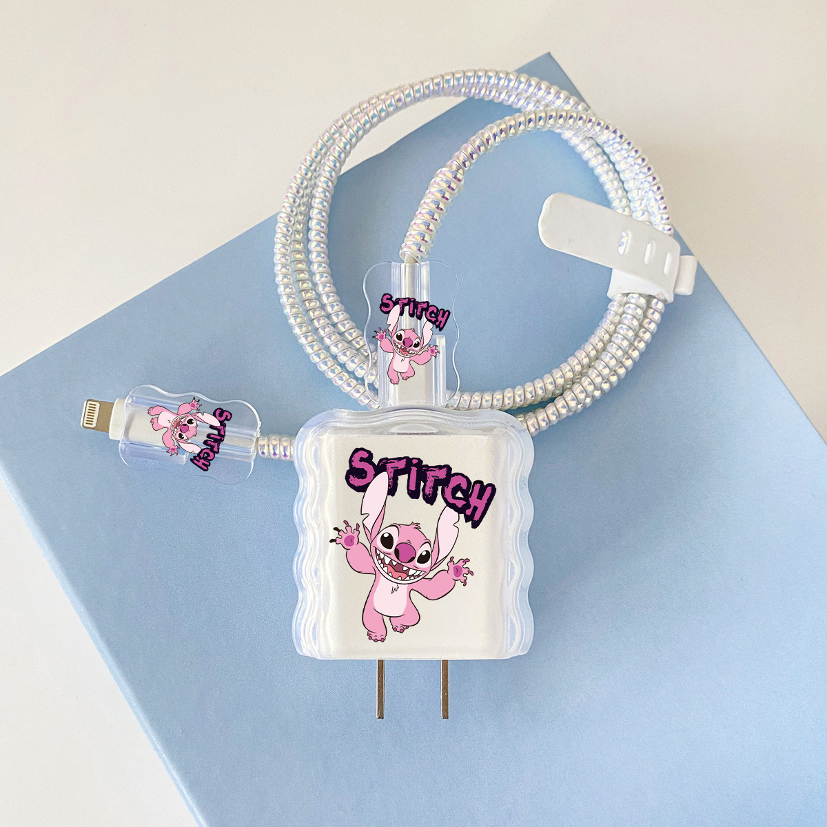 Apple 20w-B3 여성용 스티치 오버레이 헤드기어 + 물결선 클립 + 1m 레이저 흰색 로프 + 흰색 스트랩