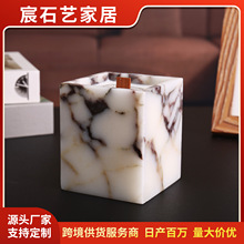 欧式意大利大理石烛台婚庆烛台家居现代软装工艺品摆件一件代发