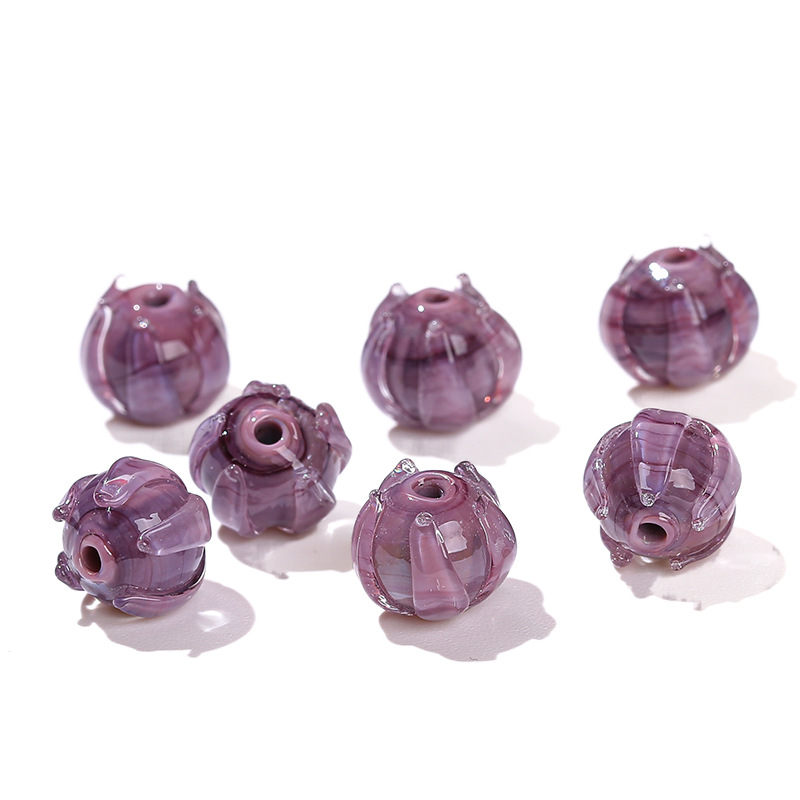 Jingdian Jewelry Glazed Lily of the Valley Lotus Beads Loose Beads Flower Buds DIY Jewelry Bracelet Earrings Accessories Wholesale