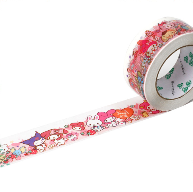 Thankyou cinta adhesiva de embalaje rosa, sello de red, cinta de sellado, cinta de impresión de dibujos animados, fabricante al por mayor