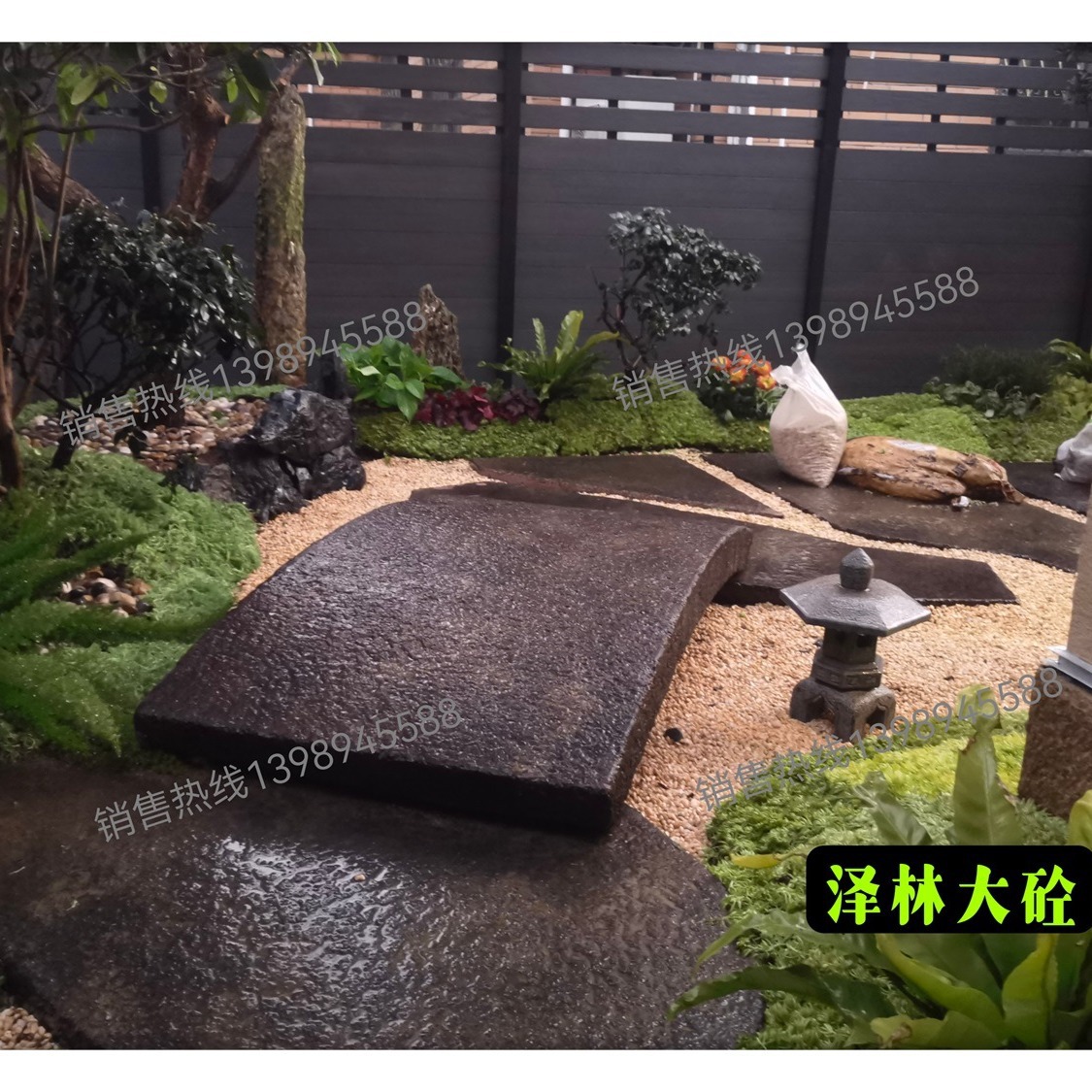 仿武康石庭院小桥钢筋混凝土预制构件复古砼工艺源头厂家直销