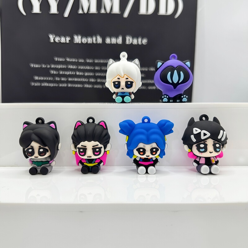Q-Version Valorant Keychain Figurine for Car, Bag, Couple Keychain, Game Merchandise, Student Gift