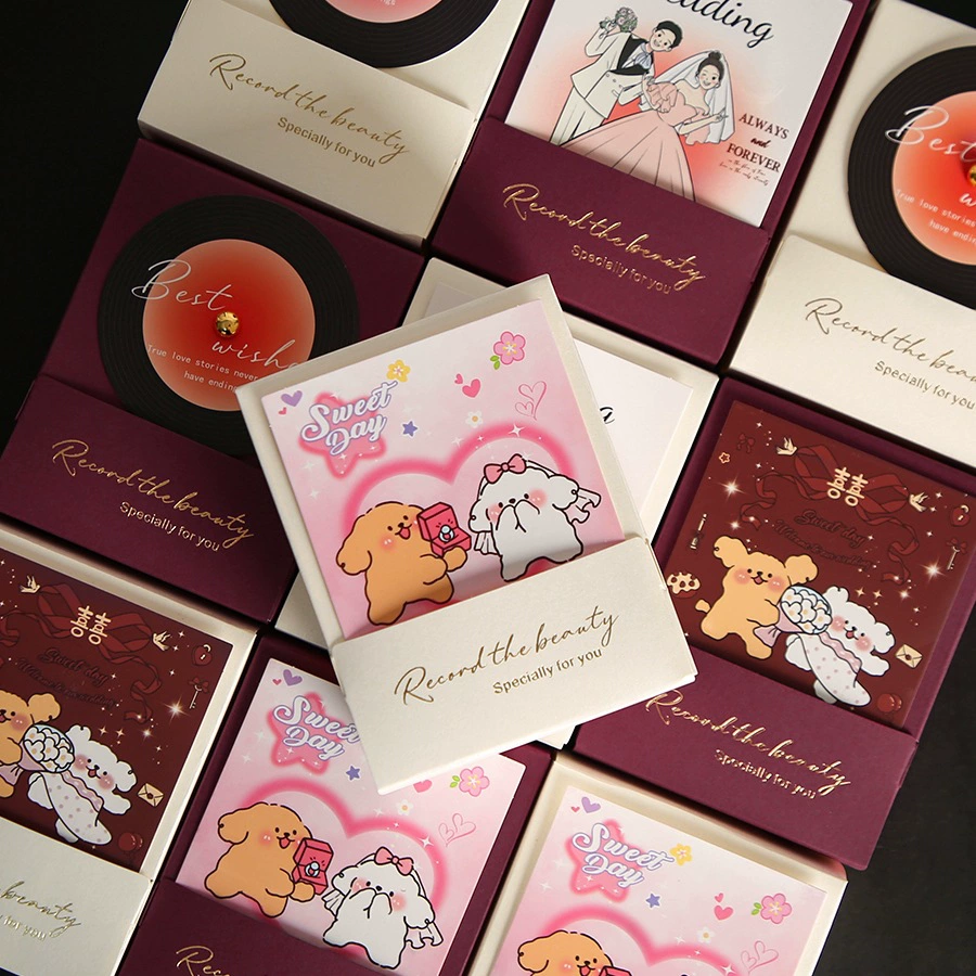 Коробка для конфет в виде мультяшной собачки, милая подарочная коробка для помолвки и свадьбы, настольная коробка для конфет, пустая бумажная коробка, нишевая подарочная коробка