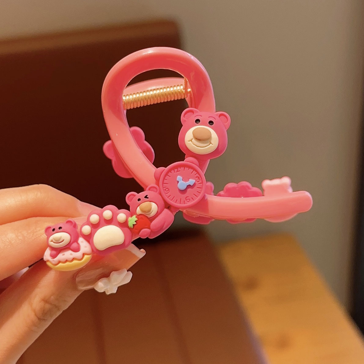 SKU01_颜色_ZJ038-1#草莓熊抓夹