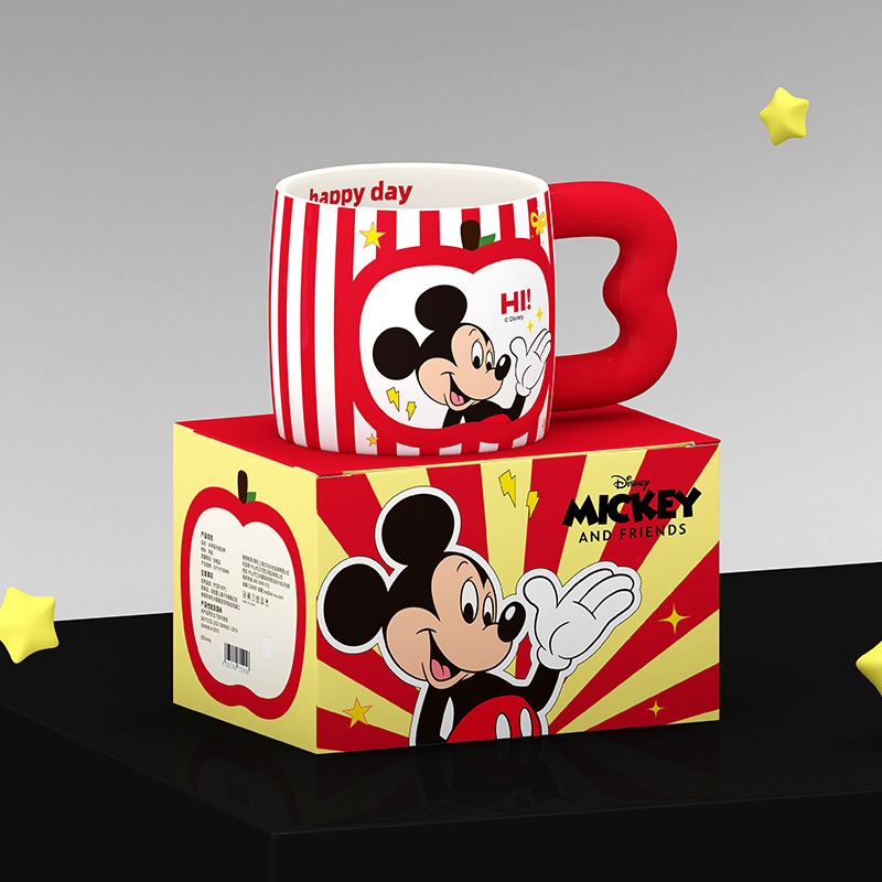 Tazas de agua de cerámica de alto valor facial para mujeres nuevas tazas de marca 2025 tazas de pareja Stitch caseras regalos de cumpleaños para beber agua